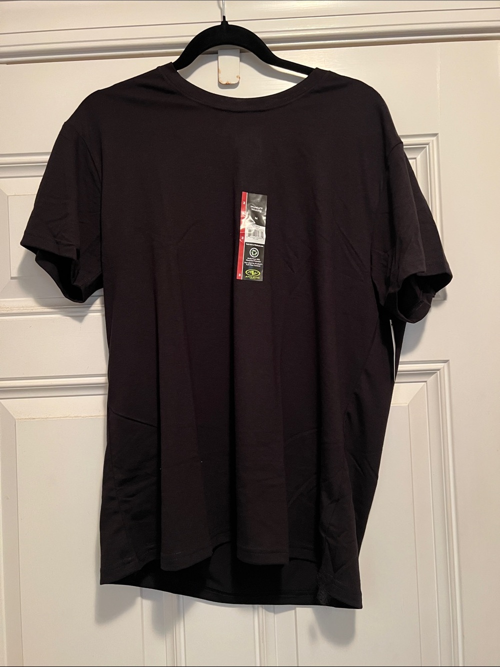 Athletic Works Black Short-Sleeve Crew Neck Tee